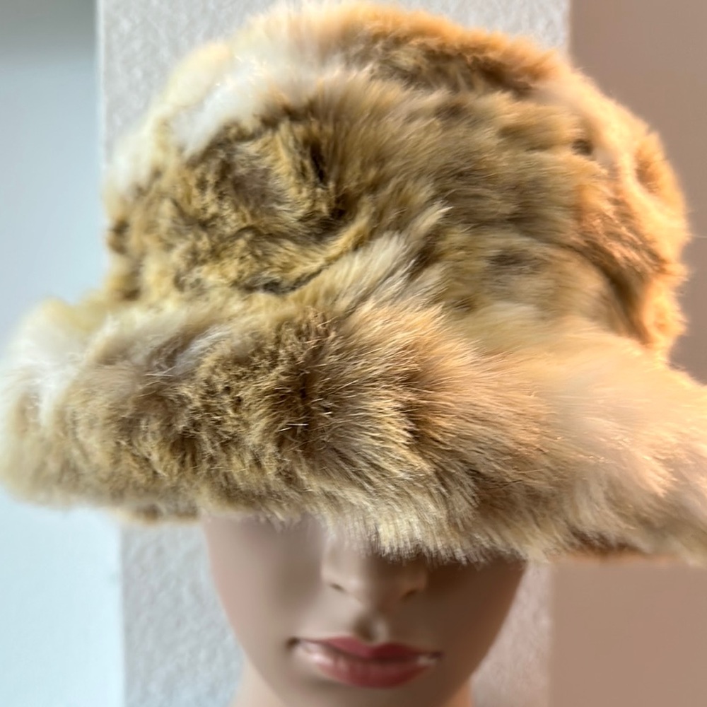 Parkhurst Faux Fur Hat in Brown and Cream